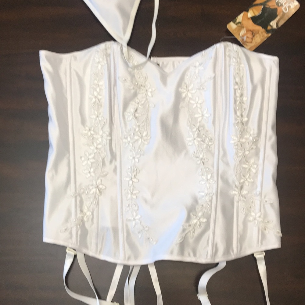 White Satin Corset